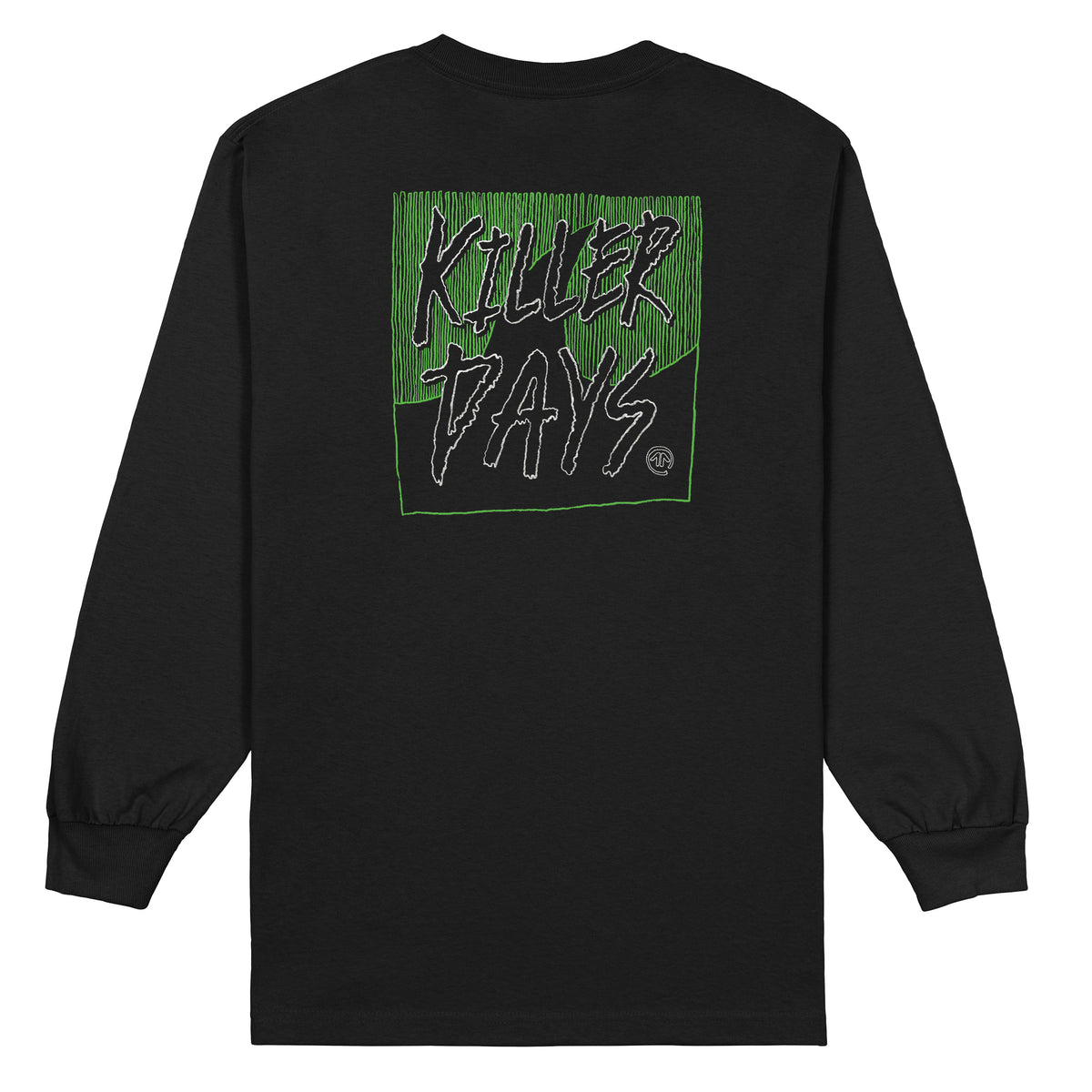 Killer Days Killer Waves L/S Tee - Neon Green &amp; White