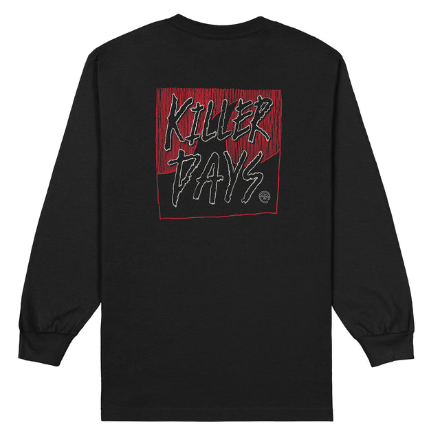 Killer Days Killer Waves L/S Tee - Red & White